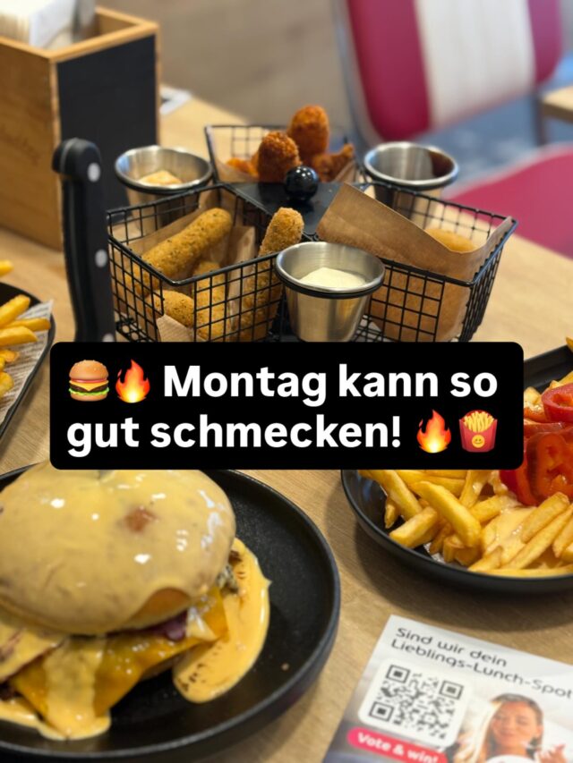 Ein Tisch voller Genuss – genau das Richtige, um kraftvoll in die Woche zu starten!
Saftige Smashburger, knuspriges Crispy Trio und unwiderstehliche Chili Cheese Fries – ein Fest für alle Sinne. 😍

✨ Perfekt zum Teilen.
✨ Perfekt zum Genießen.
✨ Perfekt für deinen Montag.

Mach den Wochenstart zu etwas Besonderem und gönn dir den ultimativen Smash-Moment!